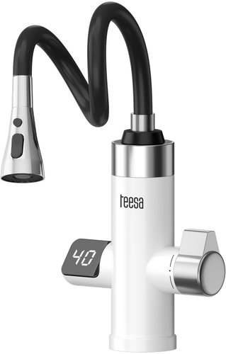 Teesa TSA4112 Faucet with electric water heater and digital display, 3000 W, white Main image Teesa TSA4112 Faucet with electric water heater and digital display, 3000 W, white - Water Heater Faucet - Main image