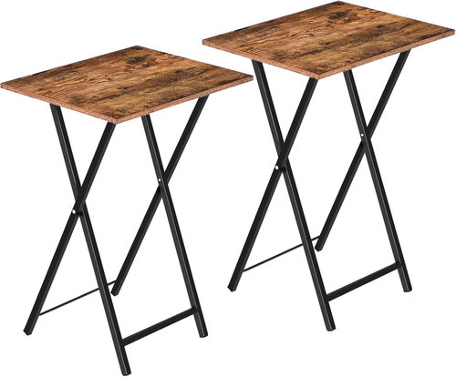 Vasagle Set of 2 folding tables Abby, brown-black - Side Table - Main image