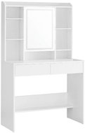 Vasagle Dressing table Berny 90 cm with mirror and LED lighting white - Dressing Table
