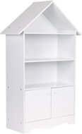 ECOTOYS FBC002-1 House-shaped bookcase with cabinet 74 × 28,5 × 115,5 cm, white - Bookshelf