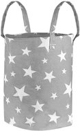 Nukido 740220 Toy basket, grey with stars - Storage Box