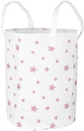 Nukido 740225 Toy basket, white with stars - Storage Box