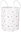 740225 Toy basket, white with stars
