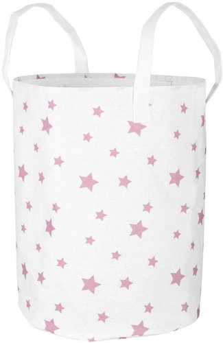 Nukido 740225 Toy basket, white with stars - Storage Box - Main image