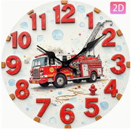 Excellent Wall Clock 25 cm - Fire Truck - Wall Clock