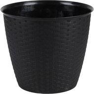 DOCHTMANN Flowerpot rattan 35 × 30 cm, black - Flower Pot