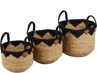 DOCHTMANN Set of rattan baskets with handles 3 pcs - Storage Basket