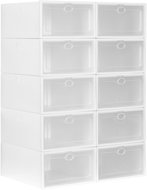 ModernHome PJJSB0002 Modulární botník, 10 modulů, 42,5 × 30,5 × 61,5 cm, bílý - Botník