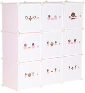 ModernHome PJJCBS0009-09C Dětská modulární skříň s 9 policemi, 110 × 110 × 37 cm - Skříňka