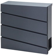 ModernHome HPB932-7 Mailbox with newspaper holder, galvanized steel, anthracite - Mailbox