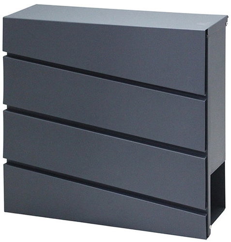 ModernHome HPB932-7 Postaláda újságtartóval, horganyzott acél, antracit - Postaláda - Fő fotó