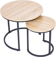 ModernHome PJJCT0111 Set of coffee tables, round, LOFT design, 2 pcs - Coffee Table