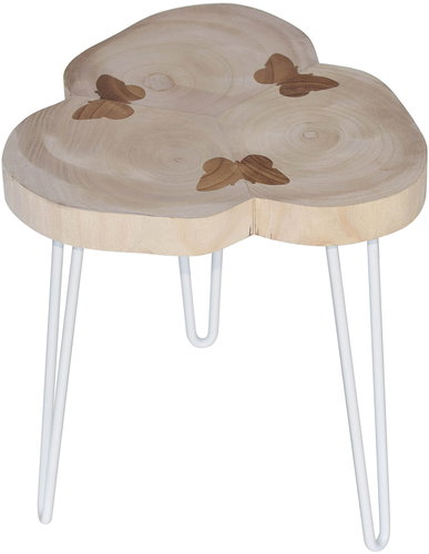 by inspire Natural Trio wooden stool/stool, 40 × 40 × 40 cm - Side Table - Main image