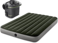 Intex 64779 Inflatable mattress with electric pump 203 × 152 × 25 cm, green - Air Mattress