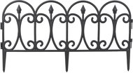 DOCHTMANN Garden fence edging 4 pcs black 60 × 33 cm - Fence Components