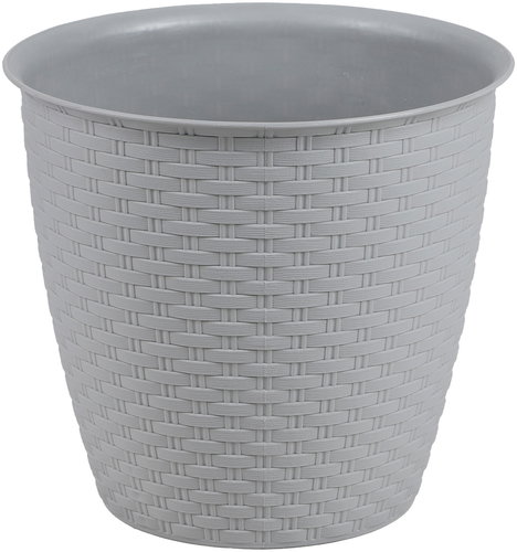 DOCHTMANN Flower pot rattan 25×23 cm, grey - Flower Pot - Main image