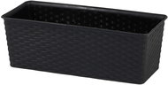 DOCHTMANN Rattan flower pot rectangle 30 × 13,5 × 10,5 cm, black - Flower Pot