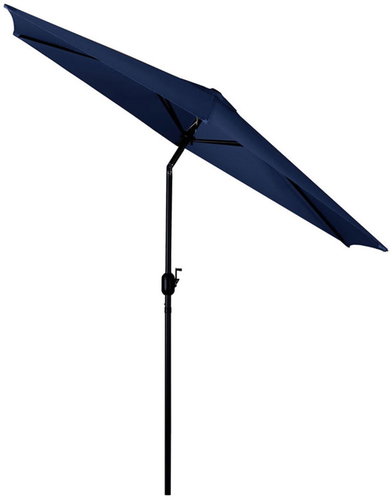 Plonos PL-884 Folding garden parasol 300 cm, 6 arms, with cover, blue - Sun Umbrella - Main image