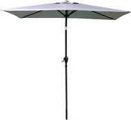 DOCHTMANN Folding rectangular parasol 135 × 230 × 210 cm, light grey - Sun Umbrella