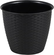 DOCHTMANN Flower pot rattan 30 × 26 cm, black - Flower Pot