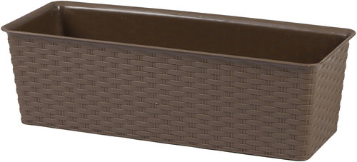 DOCHTMANN Flower pot rattan rectangle 50 × 19 × 14,5 cm, brown - Flower Pot - Main image