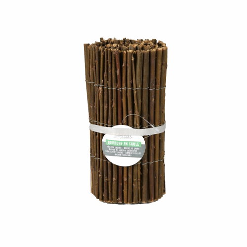DOCHTMANN Garden fence edging made of willow 20 × 100 cm - Wooden Fence - Main image