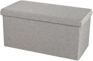 DOCHTMANN Folding stool with storage space grey 76 × 38 × 38 cm - Ottoman