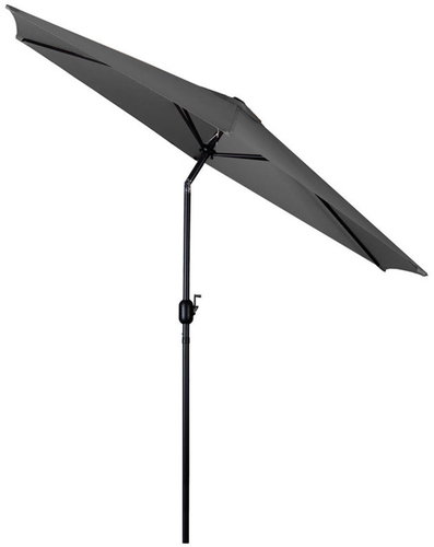 Plonos PL-884 Folding garden parasol 6-segment, 300 cm, with cover, grey - Sun Umbrella - Main image