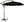 Umbrella with side leg 290 cm, black