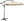 Sun umbrella with side leg 290 cm, beige