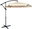 Sun umbrella with side leg 290 cm, beige