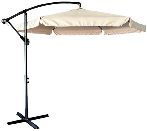 KIK KX3313 Sun umbrella with side leg 290 cm, beige - Sun Umbrella - Main image