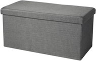 DOCHTMANN Folding stool with storage space dark grey 76 × 38 × 38 cm - Ottoman