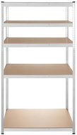 Bigstren 27509 Metal storage rack, 5 shelves, 180 × 100 × 60 cm, silver - Shelving Unit