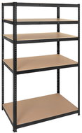 Bigstren 27510 Metal storage rack, 5 shelves, 180 × 100 × 60 cm, black - Shelving Unit