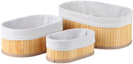 DOCHTMANN Storage basket set 3 pcs, bamboo, oval - Storage Basket