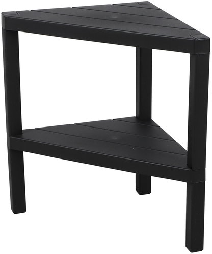 DOCHTMANN Plastic corner shelf, 2 tiers, 46 × 45 × 25,5 cm, black - Side Table - Main image