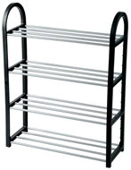 DOCHTMANN Plastic shoe rack 4 shelves, 50 × 19 × 66 cm, black - Shoe Rack