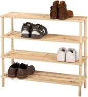 DOCHTMANN Shoe rack with 4 shelves, wooden, 73,5 × 68 × 26 cm - Shoe Rack