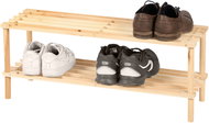 DOCHTMANN Shoe rack with 2 shelves, wooden, 74 × 30 × 26 cm - Shoe Rack