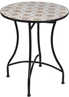 DOCHTMANN Outdoor table mosaic, motif Faro, metal, 60 × 71 cm - Garden Table