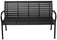 Bauerkraft H-522 Garden bench with premium backrest, metal, 126 cm, black - Garden Bench