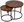 G-819 Round coffee tables 2in1, loft/industrial, walnut