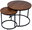 G-819 Round coffee tables 2in1, loft/industrial, walnut