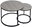 H-111 Round coffee tables 2in1, light grey