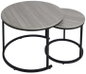 Coffee Table Bauerkraft H-111 Round coffee tables 2in1, light grey - Konferenční stolek