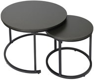 Bauerkraft H-108 Round coffee tables 2in1, loft, graphite - Coffee Table