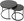 H-108 Round coffee tables 2in1, loft, graphite