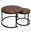 G-818 Round coffee tables 2in1, antique oak