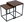G-820 Square coffee tables 2in1, loft, walnut